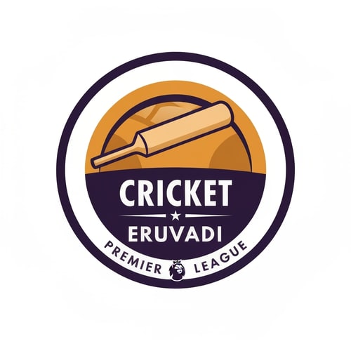 AI Design for CRICKET LOGO WITH ERUVADI PREMIER LEAGUE 