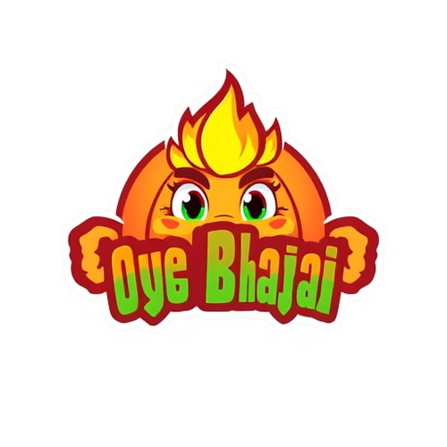 AI Design for FOOD VAN LOGO NAME OYE BHAJI WITH EYES CATCHING COLOUR OR VAN STICKER 