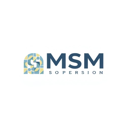 AI Design for MSM tiles company with a subtle reference to tiles present in the logo