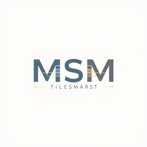 AI Design for MSM tiles company with a subtle reference to tiles present in the logo