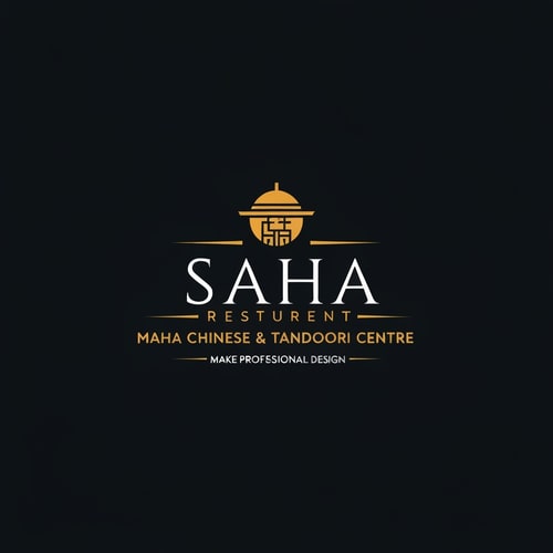 AI Design for make a resturent logo for "Saha Chinese and Tandoori Centre"