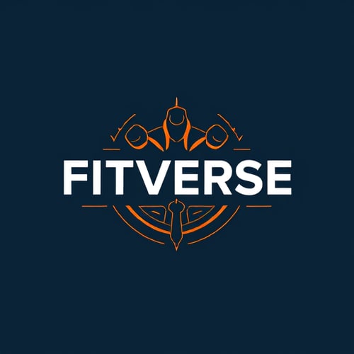 AI Design for create a creative logo on a brand name FITVERSE it deals on fitness and diet consultant .