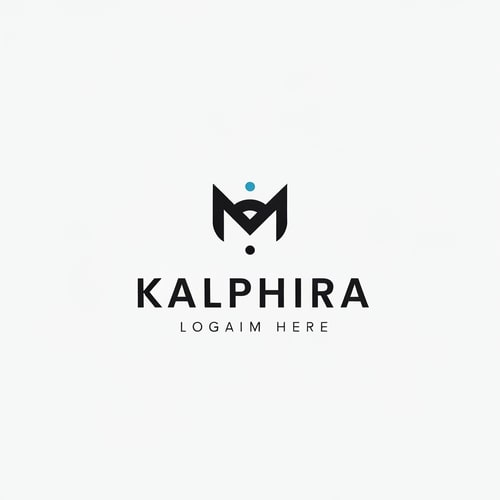 AI Design for Design a unique, modern, and minimal logo for a brand named Kalphira. The style should be clean, elegant, and memorable. Incorporate abstract or geometric elements that represent creativity, vision, and innovation. The logo should feel premium and futuristic, with balanced typography and a symbol that works well in both color and monochrome. Make it versatile for digital, print, and branding purposes