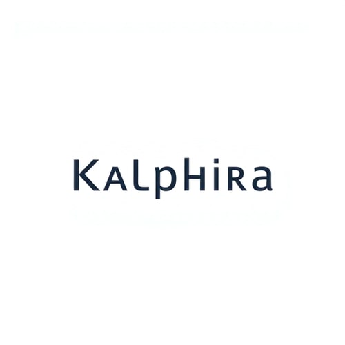 AI Design for Create a premium and timeless logo for the brand Kalphira. The design should combine modern minimalism with a futuristic touch. Use clean lines, smooth geometry, and a bold yet elegant style that symbolizes creativity, strength, and vision. The logo should have a unique emblem along with refined typography, working well in color as well as black and white. It must feel innovative, versatile, and suitable for digital, print, and corporate branding