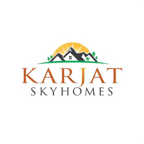 AI Design for a logo for a real estate company named karjat skyhomes which deals with multiple project including villas , farmhouse and agricultural lands