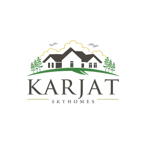 AI Design for a logo for a real estate company named karjat skyhomes which deals with multiple project including villas , farmhouse and agricultural lands
