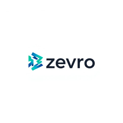 AI Design for zevro white bg with logo not alphbetic logo