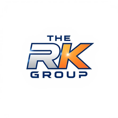 AI Design for Create A Attractive 3D Logo With Name "THE RK GROUP" "GROUP OF COMPNIES" Buisness Stickers