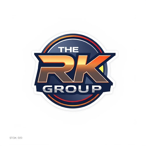 AI Design for Create A Attractive 3D Logo With Name "THE RK GROUP" "GROUP OF COMPNIES" Buisness Stickers