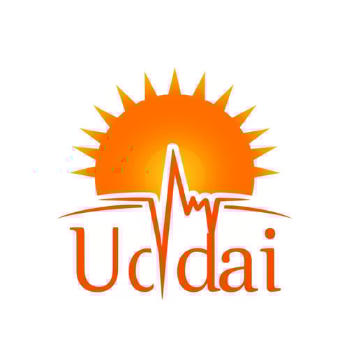 AI Design for make the heartbeat straight and fix it to the bottom and make the logo minimilastic