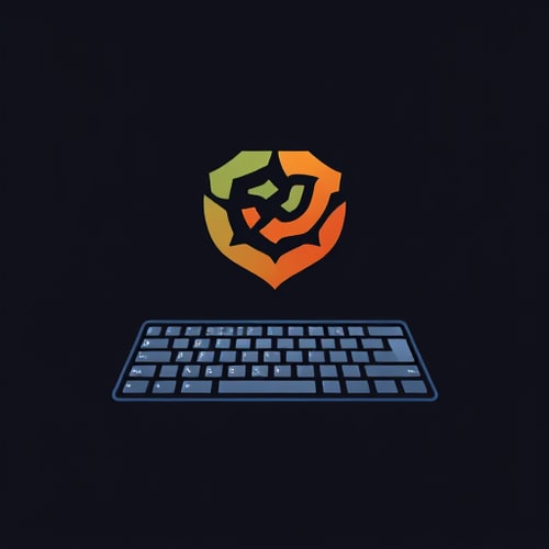 AI Design for typing on keyboard illustration