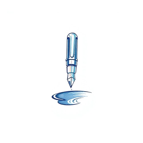 AI Design for fountain pen illustration