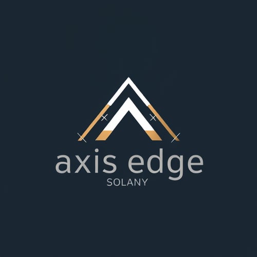 AI Design for Craft a meaningfull symboliv logo for a construction company named " axis edge " the symbolic logo should reflect essence of a building and edge