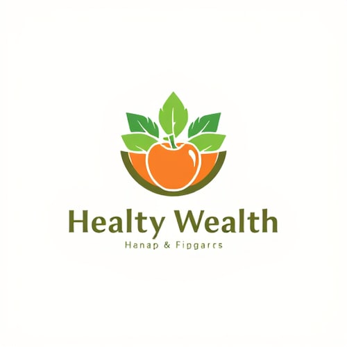 AI Design for health wealth logo, it is a restaurant that sells healthy foods, for gym people