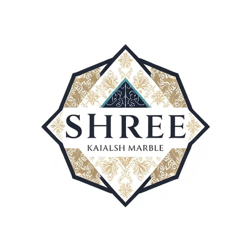 AI Design for i have a shop of tile marble granite and sinkware name of my shop is shree kailash marble now i want you to make a logo for it as a name of sk add tiles granite marble sinkware in the logo m add photos of marble and tiles in the background so it look realstic