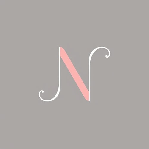 AI Design for "Design a modern and elegant logo for a ladies’ clothing brand using the letter 'N'. The 'N' should be creatively transformed into a stylish feminine icon, incorporating subtle curves and soft details that represent fashion and sophistication. Use a color palette of blush pink, white, and soft grey. The logo should feel chic, minimalist, and luxurious, suitable for apparel branding. Include a version with the letter 'N' as the main focus, possibly integrating abstract shapes or fashion-related motifs like fabric folds, hangers, or dress outlines. Ensure the design is clean, versatile, and easily recognizable for both digital and print use. Look like attaced ladies icon. please
