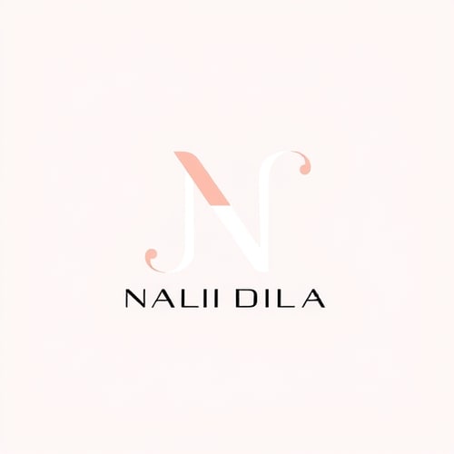 AI Design for "Design a modern and elegant logo for a ladies’ clothing brand using the letter 'N'. The 'N' should be creatively transformed into a stylish feminine icon, incorporating subtle curves and soft details that represent fashion and sophistication. Use a color palette of blush pink, white, and soft grey. The logo should feel chic, minimalist, and luxurious, suitable for apparel branding. Include a version with the letter 'N' as the main focus, possibly integrating abstract shapes or fashion-related motifs like fabric folds, hangers, or dress outlines. Ensure the design is clean, versatile, and easily recognizable for both digital and print use. Look like attaced ladies icon. please