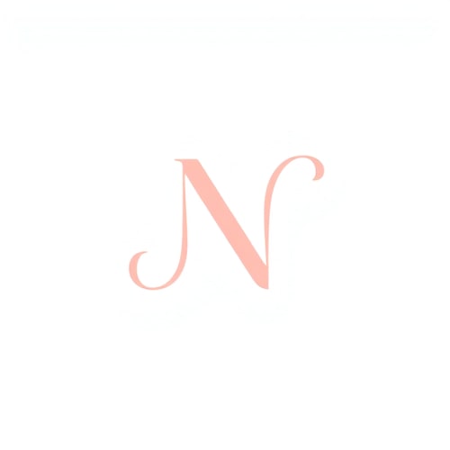AI Design for "Design a modern and elegant logo for a ladies’ clothing brand using the letter 'N'. The 'N' should be creatively transformed into a stylish feminine icon, incorporating subtle curves and soft details that represent fashion and sophistication. Use a color palette of blush pink, white, and soft grey. The logo should feel chic, minimalist, and luxurious, suitable for apparel branding. Include a version with the letter 'N' as the main focus, possibly integrating abstract shapes or fashion-related motifs like fabric folds, hangers, or dress outlines. Ensure the design is clean, versatile, and easily recognizable for both digital and print use. Look like attaced ladies icon. i want to add ladies icon with word of N