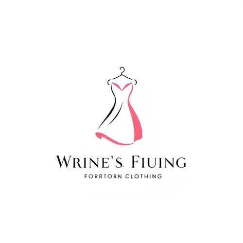 AI Design for "Design a modern and minimalist logo icon for a women's clothing brand. The icon should be elegant, stylish, and easily recognizable, representing femininity and contemporary fashion. Include subtle elements like a dress silhouette, flowing fabric, hanger, or abstract patterns inspired by women’s fashion. Use a chic and sophisticated color palette suitable for both digital and print media. The design should feel trendy, versatile, and luxurious.