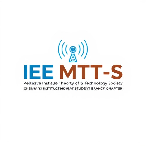 AI Design for design a logo for IEEE MTT-S (IEE MICROWAVE THEORY & TECHNOLOGY SOCIETY) add an image of antenna in background or any related image. also add text - VELLORE INSTITUTE OF TECHNOLOGY CHENNAI STUDENT BRANCH CHAPTER