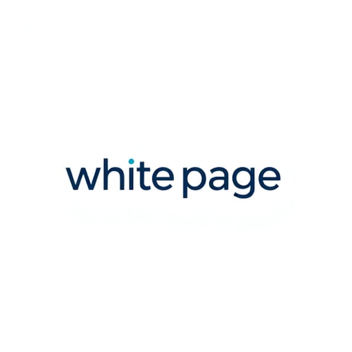AI Design for Minimalist for a art brand named "white page": Abstract representation of data flow, Cool blues and grays, Clean sans-serif font. Design inspired by modern data visualization, Geometric shapes and smooth gradients, White background.