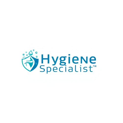 AI Design for Design a clean, modern, and professional logo for a company named 'Hygiene Specialist'. The theme is cleanliness, sanitation, and trust. Incorporate visual elements such as water droplets, sparkles, shields, or clean surfaces to represent hygiene. Use a color palette that includes shades of blue, white, and green to symbolize cleanliness and freshness. The font should be sleek and modern, easy to read. Include the tagline: 'Ensuring Cleanliness, Enhancing Confidence' in smaller, elegant text. The overall design should look corporate, trustworthy, and fresh — suitable for branding on uniforms, cleaning products, and vehicles.