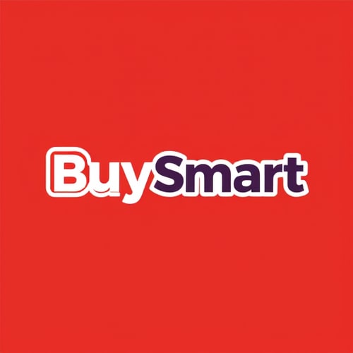AI Design for I want to generate a log for my ecommerce website that name BuySmart and also use ecommerce logo up or side in bysmart 