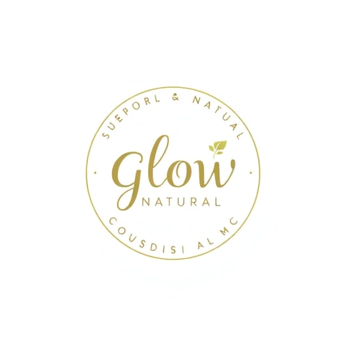 AI Design for Glow Natural Cosmetic & stationary generate with circle logo