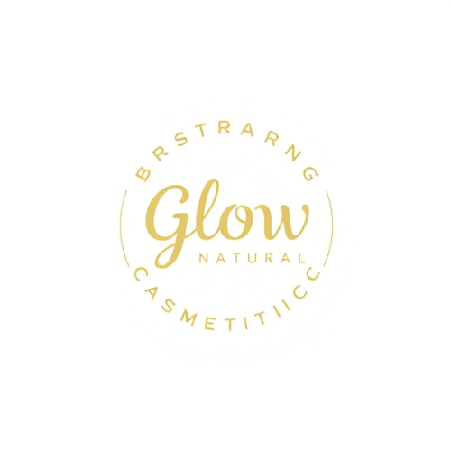 AI Design for Glow Natural Cosmetic & stationary generate with circle logo