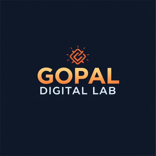 AI Design for GOPAL DIGITAL LAB ( LOGO SHOULD BE SIMPLE AS WELL AS CATCHY )