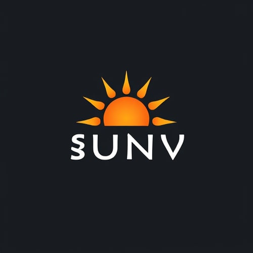 AI Design for photo studio name sun v studio