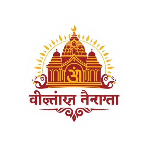 AI Design for create logo of devine mandir. with writing of " મંદિર" in gujarati