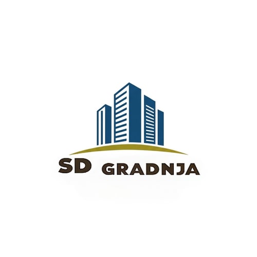 AI Design for Write SD Gradnja 21, make text style that goes with logo