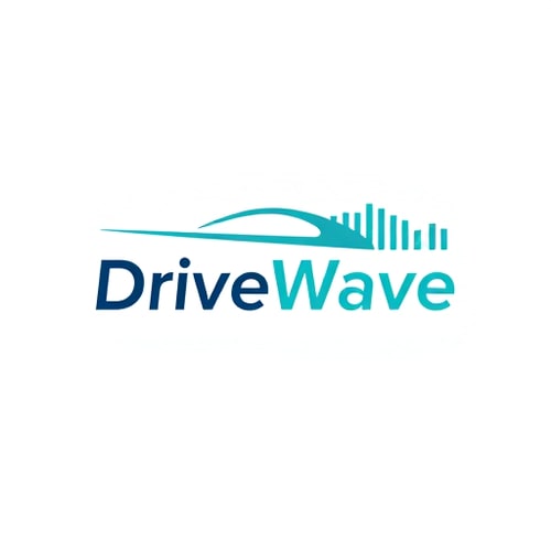 AI Design for i need a logo which includes cab , bike and all Minimalist emblem for a ride-sharing application named "DriveWave": A stylized sound wave forming a subtle road or directional arrow, symbolizing smooth journeys and connectivity. A gradient of oceanic blues and a vibrant, energetic teal, conveying trust, efficiency, and modernity. Clean, sans-serif typography with slightly rounded edges for approachability and a sense of motion. Design with a modern, sleek, and trustworthy influence and style direction, reminiscent of technology and mobility. Execute with a clean vector graphic, ensuring scalability for various applications. A solid white or transparent background.