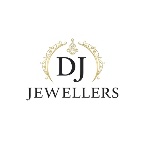 AI Design for Make DJ Jewellers logo design. simple, premium for a silver jewellery brand