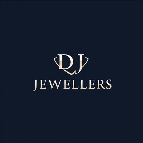 AI Design for Make DJ Jewellers logo design. simple, premium for a silver jewellery brand