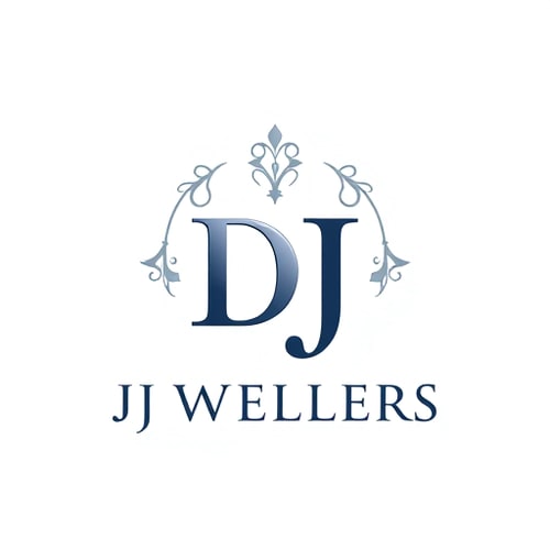 AI Design for Make DJ Jewellers logo design. simple, premium for a silver jewellery brand