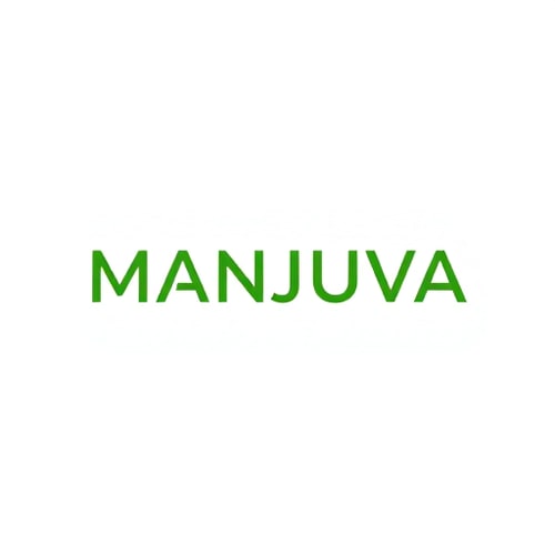 AI Design for "Design a sleek and impactful logo for MANJUVA, a professional job consulting firm. Highlight the name in green, using bold, modern, and easy-to-read typography that conveys trust and growth. Incorporate a creative symbol such as a rising arrow, abstract human figures, or a bridge to reflect career opportunities and connections. Keep the style clean, minimal, and corporate, ensuring the design works well on digital platforms, stationery, and branding materials."