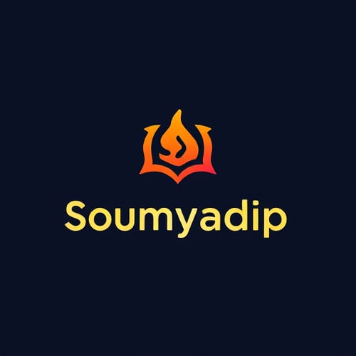 AI Design for logo name soumyaadip for web developer with computer better