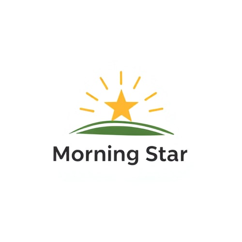 AI Design for Minimalist for a dairy company named "Morning Star":