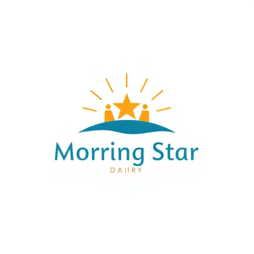 AI Design for Minimalist for a dairy company named "Morning Star":