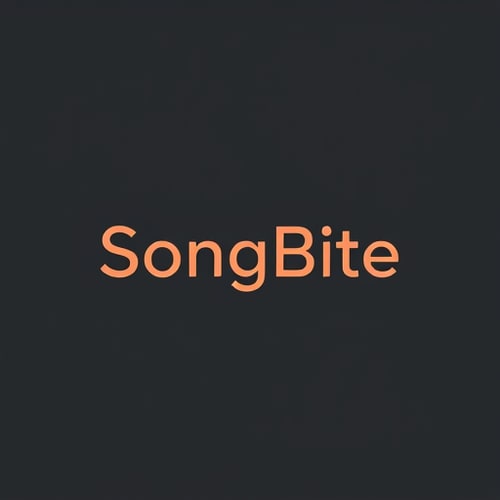 AI Design for SongBite (A sleek, minimalist, and iconic logo for a music brand named "SongBite". The design features a sharp, geometric music note that seamlessly integrates into a closing quotation mark, symbolizing a "bite" of lyrics. The style is ultra-modern, vector-based, and precise. The logo is presented in a solid, glossy onyx black or a very dark charcoal gray. The background is a slightly lighter dark slate gray to create a sophisticated contrast. No text, just the powerful icon. --ar 1:1 --style raw)