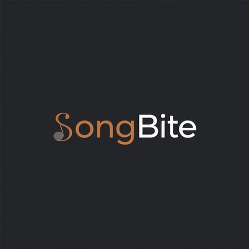 AI Design for SongBite (A sleek, minimalist, and iconic logo for a music brand named "SongBite". The design features a sharp, geometric music note that seamlessly integrates into a closing quotation mark, symbolizing a "bite" of lyrics. The style is ultra-modern, vector-based, and precise. The logo is presented in a solid, glossy onyx black or a very dark charcoal gray. The background is a slightly lighter dark slate gray to create a sophisticated contrast. No text, just the powerful icon. --ar 1:1 --style raw)