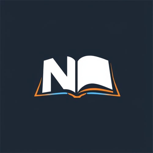 AI Design for i need a letter N and Book logo design, keep it simple and creative