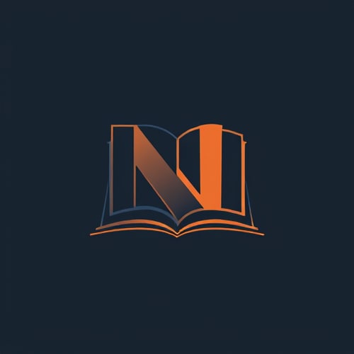 AI Design for i need a letter N and Book logo design, keep it simple and creative