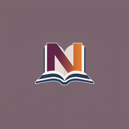 AI Design for i need a letter N and Book logo design, keep it simple and creative