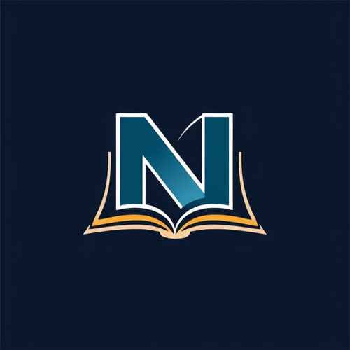 AI Design for i need a letter N and Book logo design, keep it simple and creative