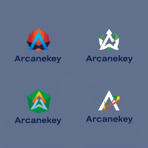 AI Design for ere are four highly creative and distinctive logo concepts for "Arcanekey" that push the boundaries of design while still maintaining professionalism and minimalism. Each explores unique approaches to symbolizing marketing and growth. Please take a look and let me know which direction you prefer.