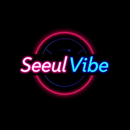 AI Design for Logó: SeoulVibe (i betűn hangjegy) ~Világos háttérre: fekete/sötétszürke betűk + neon türkiz hangjegy. ~Sötét háttérre: (pl. ha később dark mode lesz): fehér betűk + neon türkiz hangjegy. Legyen egy pasztell rózsaszín színnel is