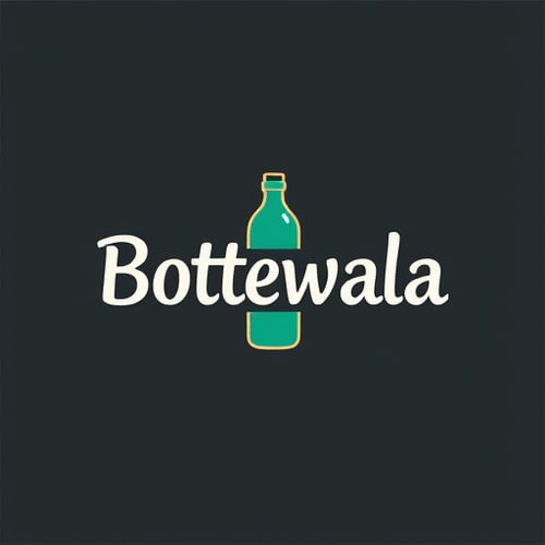 AI Design for Create a logo for the paper bottle product name as Bottewala.It includes "bottle" in name and some creative 